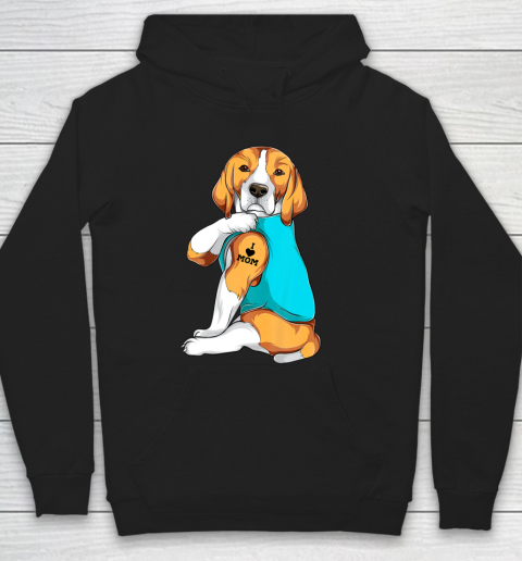 Dog Mom Shirt Beagle I Love Mom Apparel Dog Mom Gifts Womens Hoodie