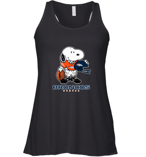 Snoopy A Strong And Proud Denver Broncos Player NFL Racerback Tank