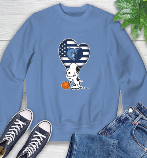 Memphis Grizzlies NBA Basketball The Peanuts Movie Adorable Snoopy Sweatshirt 11