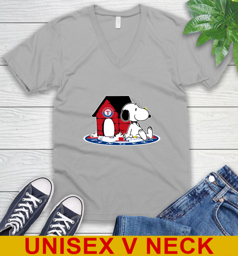 MLB Baseball Texas Rangers Snoopy The Peanuts Movie Shirt V-Neck T-Shirt 4