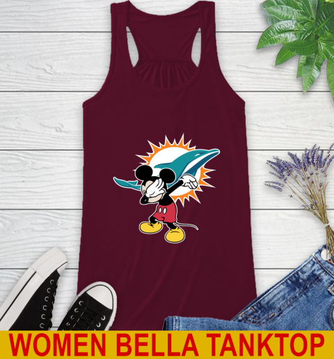 Miami Dolphins NFL Football Dabbing Mickey Disney Sports Racerback Tank 3