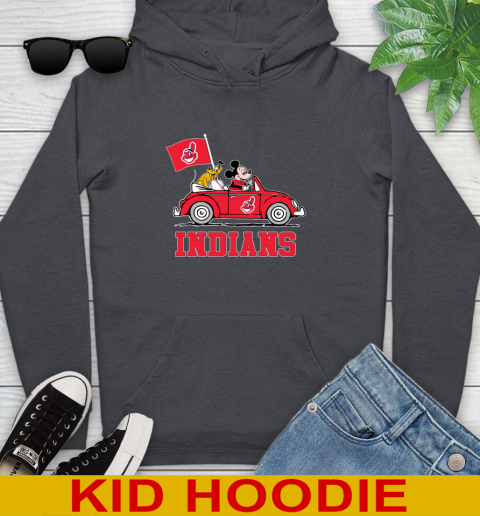 MLB Baseball Cleveland Indians Pluto Mickey Driving Disney Shirt Youth Hoodie 9