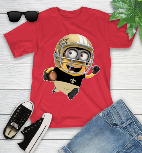 NFL New Orleans Saints Minions Disney Football Sports Youth T-Shirt 10