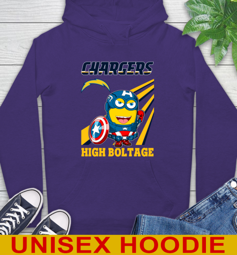 NFL Football Los Angeles Chargers Captain America Marvel Avengers Minion Shirt Hoodie 5