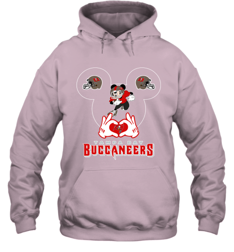 mg4g i love the buccaneers mickey mouse tampa bay buccaneers s hoodie 23 front light pink