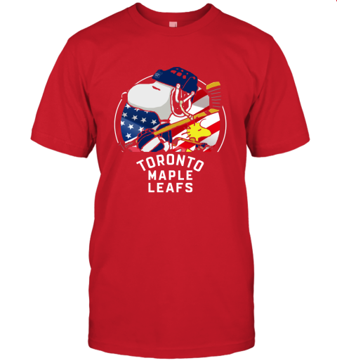 Toronto Mapples Leafs Ice Hockey Snoopy And Woodstock NHL Unisex Jersey Tee
