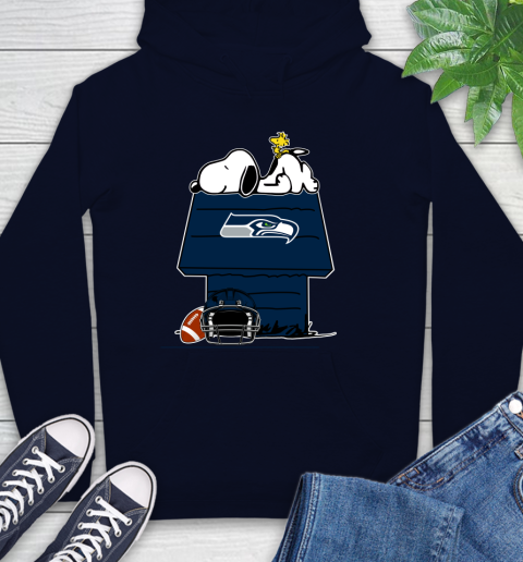 Seattle Seahawks NFL Football Snoopy Woodstock The Peanuts Movie Hoodie 4