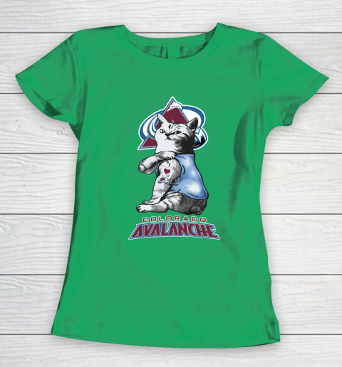 NHL My Cat Loves Colorado Avalanche Hockey Women's T-Shirt 5