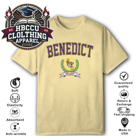Benedict College Tigers HBCU T-Shirt lj7w benedict college tigers hbcu classic t shirt 2 front yellow haze HBCU Clothing Apparel