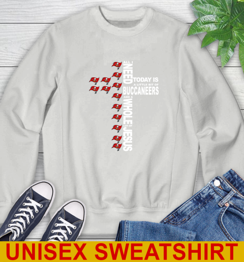 NFL All I Need Today Is A Little Bit Of Tampa Bay Buccaneers Cross Shirt Sweatshirt 5