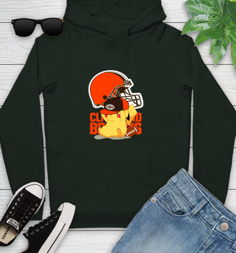NFL Pikachu Football Sports Cleveland Browns Youth Hoodie 13