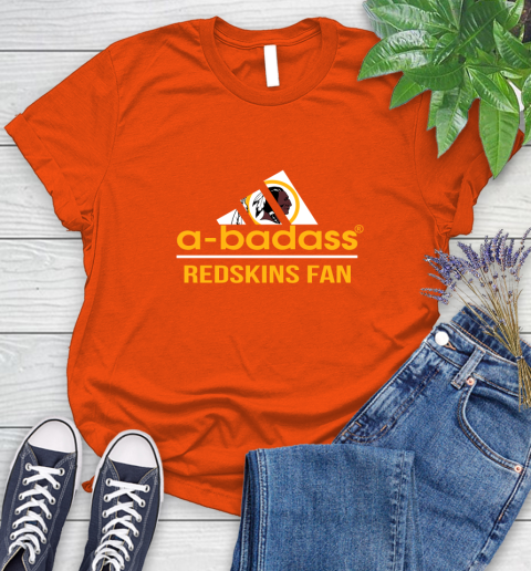 Washington Redskins NFL Football A Badass Adidas Adoring Fan Sports Women's T-Shirt 3