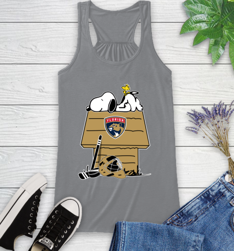 Florida Panthers NHL Hockey Snoopy Woodstock The Peanuts Movie Racerback Tank 5