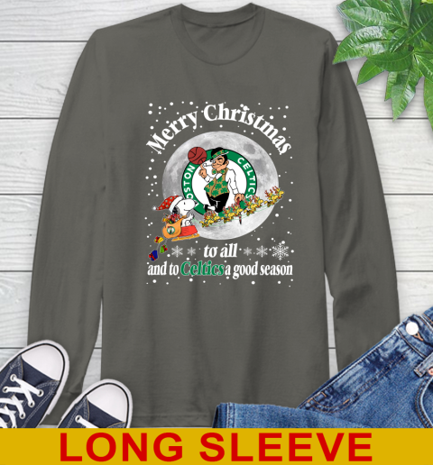 Boston Celtics Merry Christmas To All And To Celtics A Good Season NBA Basketball Sports Long Sleeve T-Shirt 10