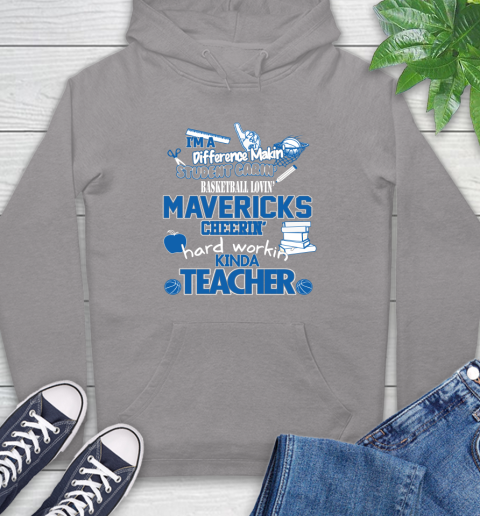 Dallas Mavericks NBA I'm A Difference Making Student Caring Basketball Loving Kinda Teacher Hoodie 6
