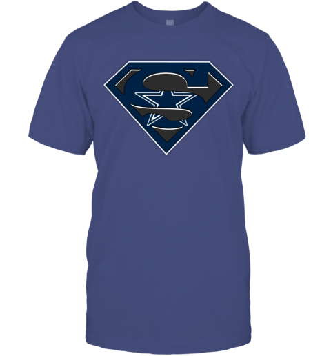 THE SUPERMAN LOGO NFL DALLAS COWBOYS BLUE T-SHIRT TEE MENS SIZE 2XL