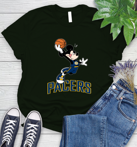 NBA Basketball Indiana Pacers Cheerful Mickey Mouse Shirt Women's T-Shirt 6