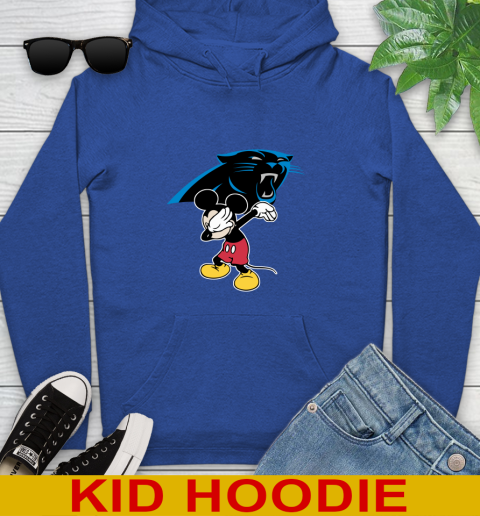 Carolina Panthers NFL Football Dabbing Mickey Disney Sports Youth Hoodie 10