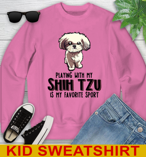 Playing with my shih tzu is my favorite sport 99