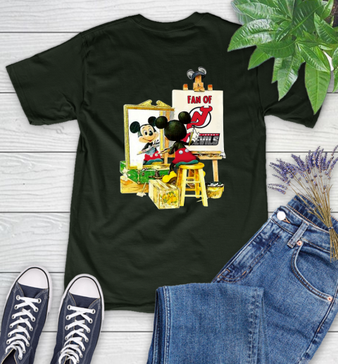 NHL Hockey New Jersey Devils Mickey Drawing Shirt 86