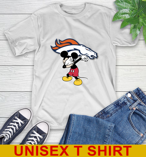 Denver Broncos NFL Football Dabbing Mickey Disney Sports T-Shirt