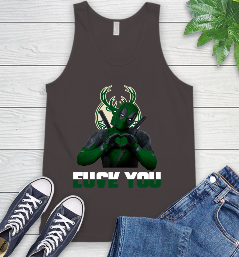 NBA Milwaukee Bucks Deadpool Love You Fuck You Basketball Sports Tank Top 6