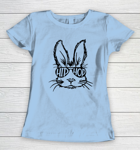 Hip Hop Bunny Face With Sunglasses Easter Day Women's T-Shirt 4