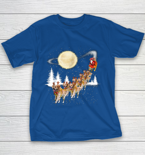 Golden Retriever Reindeer Christmas Youth T-Shirt 6