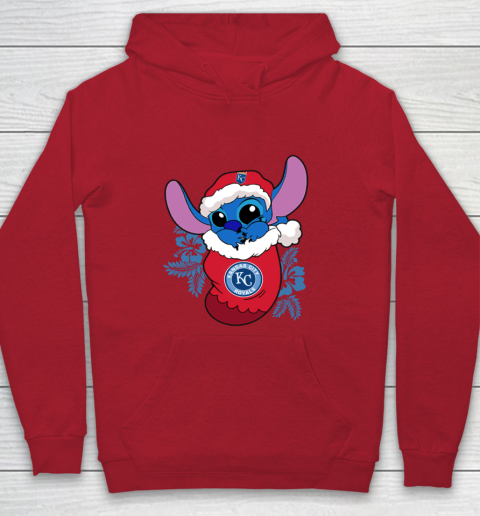 Kansas City Royals Christmas Stitch In The Sock Funny Disney MLB Youth Hoodie 9