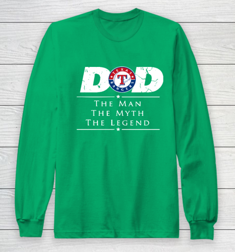 Texas Rangers MLB Baseball Dad The Man The Myth The Legend Long Sleeve T-Shirt 4