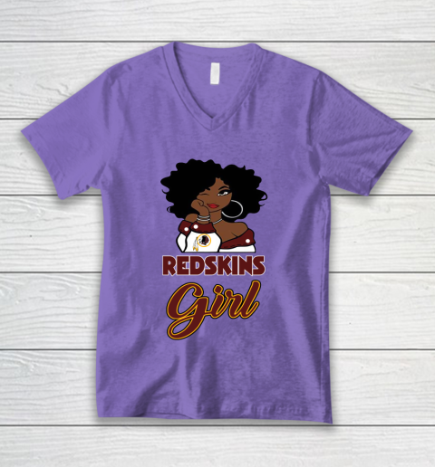 Washington Redskins Girl NFL V-Neck T-Shirt 9