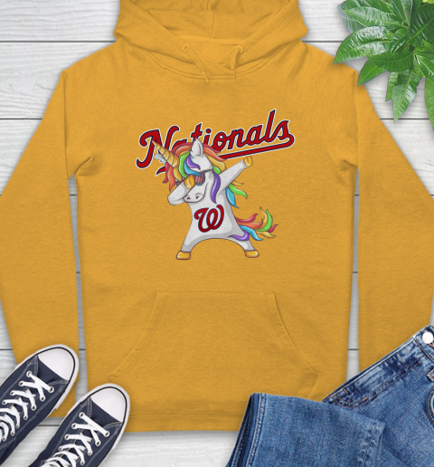 Washington Nationals MLB Baseball Funny Unicorn Dabbing Sports Hoodie 3