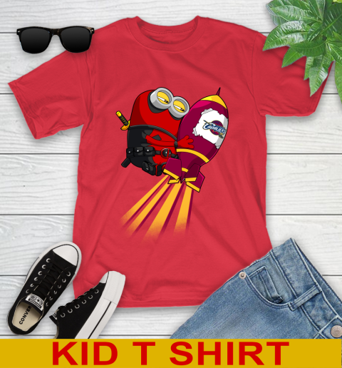NBA Basketball Cleveland Cavaliers Deadpool Minion Marvel Shirt Youth T-Shirt 11