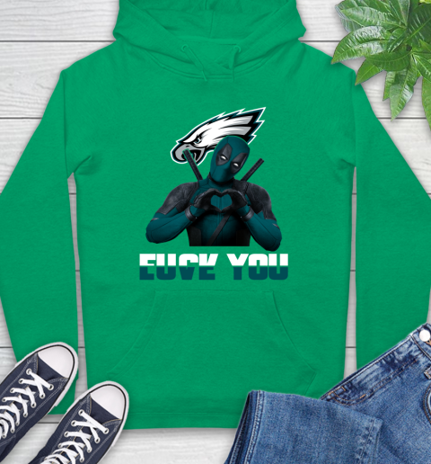 NHL Philadelphia Eagles Deadpool Love You Fuck You Football Sports Hoodie 8