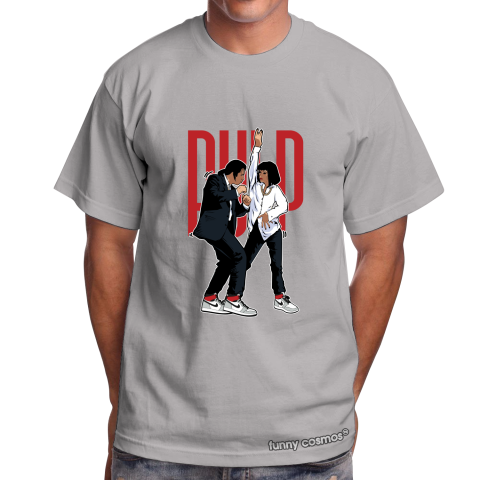 Air Jordan 1 Smoke Grey Matching Sneaker Tshirt Pulp Fiction Dance Gray and White Jordan Tshirt