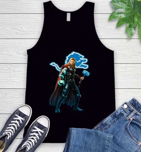 NFL Thor Avengers Endgame Football Detroit Lions Tank Top 2