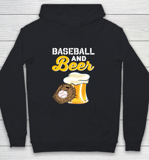 Beer Lover Funny Shirt Baseball And Beer Youth Hoodie