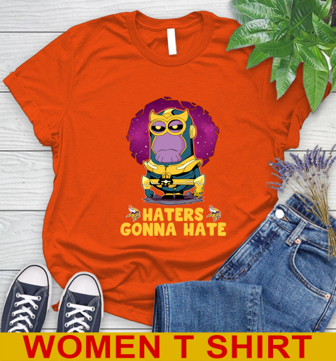 NFL Football Minnesota Vikings Haters Gonna Hate Thanos Minion Marvel Shirt Women's T-Shirt 4