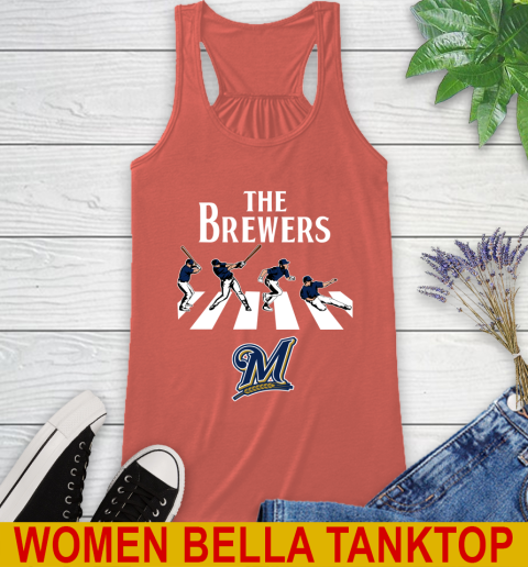 MLB Baseball Milwaukee Brewers The Beatles Rock Band Shirt Racerback Tank 3