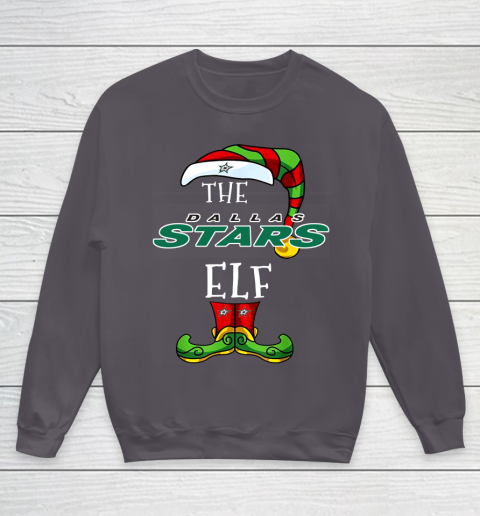 Dallas Stars Christmas ELF Funny NHL Youth Sweatshirt 5