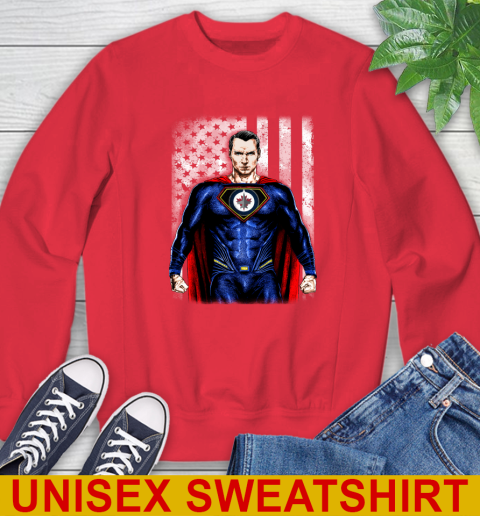 NHL Hockey Winnipeg Jets Superman DC Shirt Sweatshirt 12