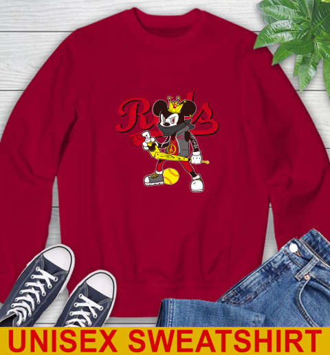 Cincinnati Reds MLB Baseball Mickey Peace Sign Sports Sweatshirt 7