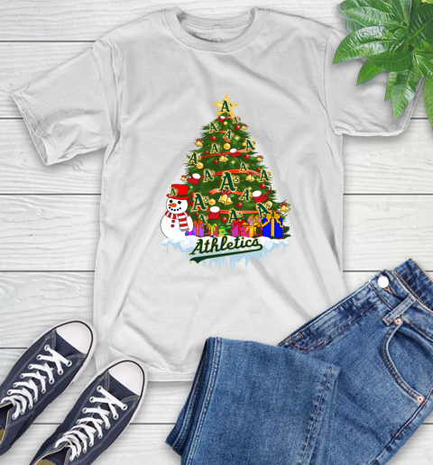 Oakland Athletics Merry Christmas MLB Baseball Sports T-Shirt