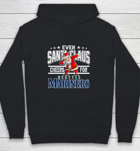 EveSeattle Mariners Even Santa Claus Cheers For Christmas MLB Youth Hoodie