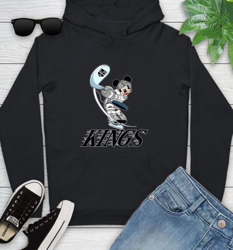 NHL Hockey Los Angeles Kings Cheerful Mickey Mouse Shirt Youth Hoodie