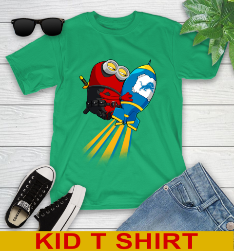 NFL Football Detroit Lions Deadpool Minion Marvel Shirt Youth T-Shirt 7
