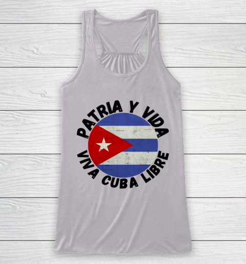 Patria Y Vida Viva Cuba Libre SOS CUba Free Cuba Racerback Tank 3