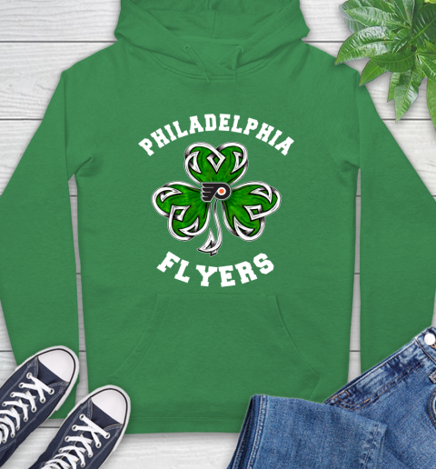 NHL Philadelphia Flyers Three Leaf Clover St Patrick's Day Hockey Sports Hoodie 8