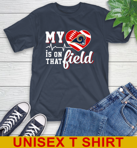 NFL My Heart Is On That Field Football Sports Arizona Cardinals T-Shirt 3