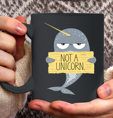 Not A Unicorn Cute Funny Narwhal Graphic Ceramic Mug 11oz 3